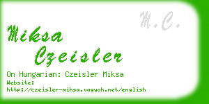 miksa czeisler business card